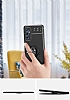 Eiroo Liquid Ring Samsung Galaxy M52 5G Standl Lacivert-Siyah Silikon Klf - Resim: 7