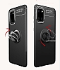 Eiroo Liquid Ring Samsung Galaxy Note 10 Lite Standl Rose Gold-Siyah Silikon Klf - Resim: 6