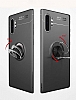 Eiroo Liquid Ring Samsung Galaxy Note 10 Plus Lacivert-Siyah Silikon Klf - Resim: 1