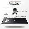 Eiroo Liquid Ring Samsung Galaxy Note 9 Standl Siyah-Lacivert Silikon Klf - Resim: 4