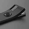Eiroo Liquid Ring Samsung Galaxy S20 FE Standl Krmz-Siyah Silikon Klf - Resim: 5
