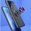 Eiroo Liquid Ring Samsung Galaxy S20 Ultra Standl Lacivert-Siyah Silikon Klf - Resim: 4