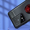 Eiroo Liquid Ring Samsung Galaxy S20 Ultra Standl Krmz Silikon Klf - Resim: 3