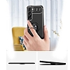 Eiroo Liquid Ring Samsung Galaxy S22 Plus 5G Standl Krmz Silikon Klf - Resim 1