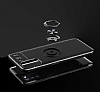 Eiroo Liquid Ring Samsung Galaxy A03s Standl Siyah Silikon Klf - Resim 8