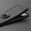 Eiroo Liquid Ring Xiaomi Mi 10 Standl Krmz Silikon Klf - Resim: 5