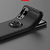 Eiroo Liquid Ring Huawei P Smart 2021 Standl Siyah Krmz Silikon Klf - Resim: 4