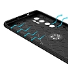Eiroo Liquid Ring Xiaomi Mi Note 10 Lite Standl Krmz-Siyah Silikon Klf - Resim: 3