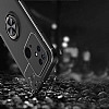 Eiroo Liquid Ring Xiaomi Poco C40 Standl Siyah-Krmz Silikon Klf - Resim: 3