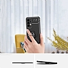 Eiroo Liquid Ring Samsung Galaxy A23 Standl Siyah Silikon Klf - Resim: 4