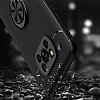 Eiroo Liquid Ring Xiaomi Poco X3 Standl Krmz-Siyah Silikon Klf - Resim: 4