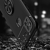 Eiroo Liquid Ring Xiaomi Redmi 9C Standl Krmz-Siyah Silikon Klf - Resim: 2