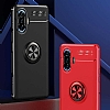Eiroo Liquid Ring Xiaomi Redmi K40 Gaming Standl Siyah-Krmz Silikon Klf - Resim 9