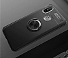 Eiroo Liquid Ring Xiaomi Redmi Note 7 / Note 7 Pro Standl Siyah Silikon Klf - Resim: 2