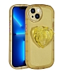 Eiroo Love Series iPhone 13 Kalp Tutuculu Sar Silikon Klf