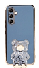Eiroo Lks Ay Samsung Galaxy A54 Standl Mavi Silikon Klf