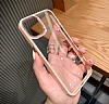 Eiroo Luxe iPhone 11 Pembe Silikon Kenarl Rubber Klf - Resim: 1