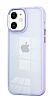 Eiroo Luxe iPhone 12 Lila Silikon Kenarl Rubber Klf