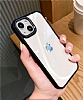 Eiroo Luxe iPhone 14 Plus Silikon Kenarl Siyah Rubber Klf - Resim: 1