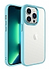Eiroo Luxe iPhone 14 Pro Max Silikon Kenarl Yeil Rubber Klf