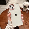 Eiroo Luxe iPhone 14 Silikon Kenarl Pembe Rubber Klf - Resim: 1