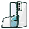 Eiroo Luxe Samsung Galaxy A04s Silikon Kenarl Yeil Rubber Klf
