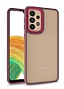 Eiroo Luxe Samsung Galaxy A33 5G Krmz Silikon Kenarl Rubber Klf