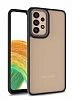 Eiroo Luxe Samsung Galaxy A33 5G Siyah Silikon Kenarl Rubber Klf