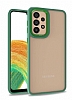 Eiroo Luxe Samsung Galaxy A33 5G Yeil Silikon Kenarl Rubber Klf