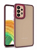 Eiroo Luxe Samsung Galaxy A73 Krmz Silikon Kenarl Rubber Klf