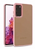 Eiroo Luxe Samsung Galaxy S20 FE Pembe Silikon Kenarl Rubber Klf