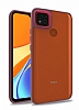Eiroo Luxe Xiaomi Poco C3 Krmz Silikon Kenarl Rubber Klf