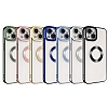 Eiroo Luxury Clear iPhone 14 Kamera Korumal Lila Silikon Klf - Resim: 5