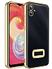 Eiroo Luxury Clear Samsung Galaxy A04e Kamera Korumal Gold Silikon Klf
