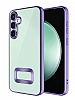 Eiroo Luxury Clear Samsung Galaxy A05s Kamera Korumal Lila Silikon Klf