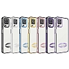Eiroo Luxury Clear Samsung Galaxy A12 / M12 Kamera Korumal Silver Silikon Klf - Resim 5