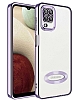 Eiroo Luxury Clear Samsung Galaxy A12 / M12 Kamera Korumal Lila Silikon Klf