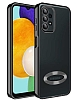 Eiroo Luxury Clear Samsung Galaxy A13 Kamera Korumal Siyah Silikon Klf