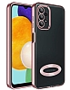 Eiroo Luxury Clear Samsung Galaxy A13 Kamera Korumal Rose Gold Silikon Klf
