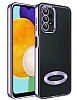 Eiroo Luxury Clear Samsung Galaxy A13 Kamera Korumal Lila Silikon Klf