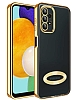 Eiroo Luxury Clear Samsung Galaxy A13 Kamera Korumal Gold Silikon Klf