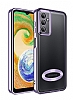 Eiroo Luxury Clear Samsung Galaxy A24 Kamera Korumal Lila Silikon Klf