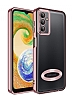 Eiroo Luxury Clear Samsung Galaxy A54 Kamera Korumal Rose Gold Silikon Klf