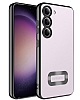 Eiroo Luxury Clear Samsung Galaxy S23 Kamera Korumal Siyah Silikon Klf