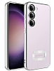 Eiroo Luxury Clear Samsung Galaxy S23 Plus Kamera Korumal Silver Silikon Klf