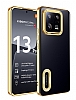 Eiroo Luxury Clear Xiaomi 13 Pro Kamera Korumal Gold Silikon Klf
