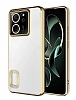 Eiroo Luxury Clear Xiaomi 13T Kamera Korumal Gold Silikon Klf
