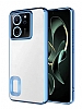 Eiroo Luxury Clear Xiaomi 13T Kamera Korumal Sierra Mavi Silikon Klf