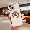Eiroo Luxury Protection iPhone 12 Kamera Korumalı Beyaz Silikon Kılıf - Resim: 1