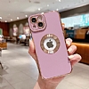 Eiroo Luxury Protection iPhone 12 Kamera Korumal Mor Silikon Klf - Resim 1